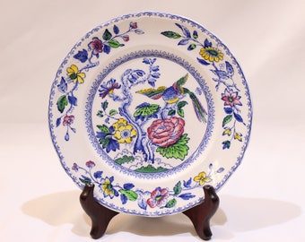 Vintage Davenport Wedgwood & Co LTD Plate, Chinoiserie Decorative Plate, Asian Decor, Birds