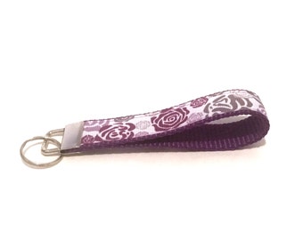 Key Fob - Purple Roses