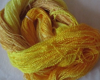 Handpainted Yarn-Soft Rayon Boucle Sport Wt. - 375 yds - BRIGHT IDEA