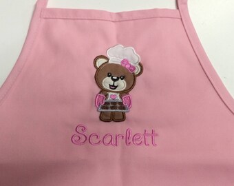 Christmas Holiday Chef Bear Baking Apron Kids