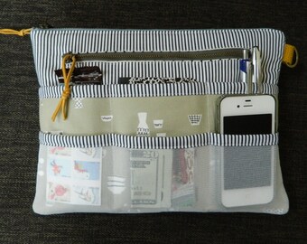 Purse Organizer {PDF sewing pattern} instant download, zipper pouch, bag, tidy, sewing, clutch, pockets, sew, pattern, sotak patterns