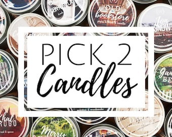 Pick 2 4oz Soy Candles | Bookish Candle Bundle | Bookish Gift