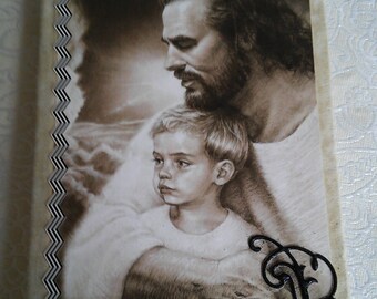 Handsome Religious fabric covered journal