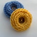 Christmas in July SALE Lot of 2 Handmade Crochet Flower Appliques U PICK colors