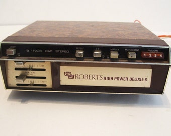 Vintage Roberts 8 Track Tape Player Car Stereo - Untested