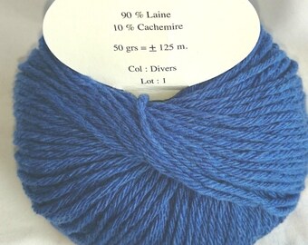 10 balls cashmere and wool denim/nightblue / made in FRANCE