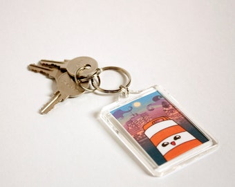Ponto the road barrel Montreal keychain