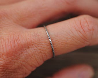 Rough Stacking Ring | Sterling Silver