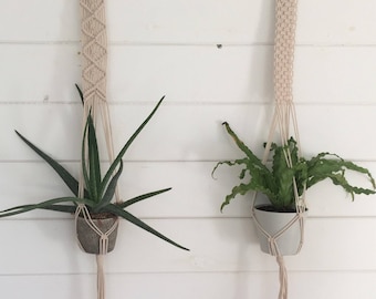 Hanging Planters, Set of 2, Macrame Plant Hangers, Indoor Planters, Indoor Hanging Planters, Modern Macrame, Macrame Planters, Plant Hangers