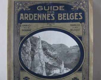 Jahrgang Leitfaden für die Ardennen Belgien, 1914 belgischen Reiseführer, alte Stadt-Führer, Reiseführer, Europa, Scrapbooking, Mixed-Media-Versorgung