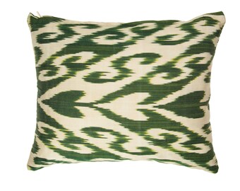 pine green ikat pillow,green pillows,dark green pillow,green lumbar,green patio pillows,ikat pillow,green ikat pillows,ikat pillows,silk
