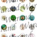 Planche numérique de 20 images digitales de 20mm pour cabochons thème "Arbre e vie"