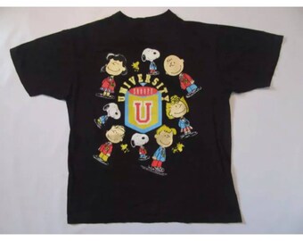Vintage 1965 Peanuts Charlie Brown Snoopy T Shirt sz L Large