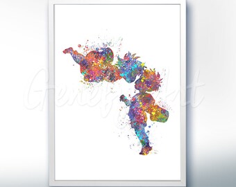Studio Ghibli Ponyo Watercolor Poster Print - Wall Decor - Artwork- Watercolor Painting - Watercolor Art - Home Decor - Kids/Nursery Decor