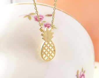 SALE,Pineapple Necklace, Dainty Necklace, birthday present, Gift idea,Unique Pendant, back to school necklace, kids necklace, Jewelry