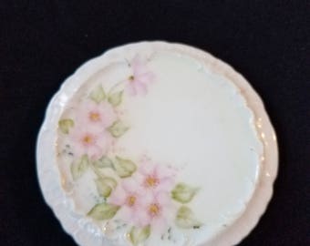 Decorative hand painted wild rose plate ACI Japan