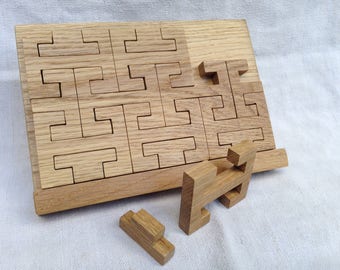 Japanese inspired with support oak puzzle