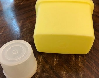 Vintage Tupperware Yellow 1243-5 and White 122-4