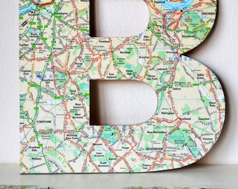 Map Letters, Travel Theme Wall Letters,Wooden Map Letters,Travel Wedding, Modern Wall, Adventure Awaits,Wanderlust, Oh the places you'll go