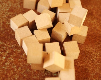 20 Piece Set of 1" Unfinished Wooden Blocks High Quality, DIY Wood Blocks, DIY Wood Cubes, Solid Wood Blocks, Natural Wood Blocks for Paint