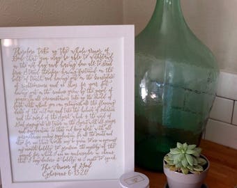 Armor of God Letterpress Print