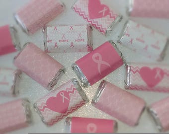 Breast Cancer Awareness Miniature Candy Bar Wrappers