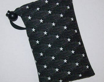Pipe Pouch, Pipe Bag, Pipe Case, Padded Pouch, Shooting Stars, Cute Pouch, Stars Bag, Smoking Accessories, 420, Stoner Gifts - 5" DRAWSTRING