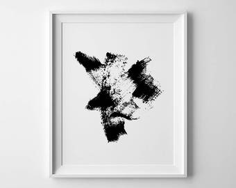 Large Abstract Art, Digital Painting, Abstract Painting, Large Wall Art, Decor Wall, Abstract Printable, Black and White Art