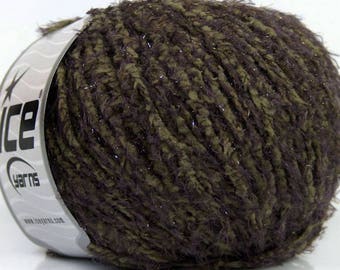 SALE ICE EYELASH green 50 g fingering yarn 5 / / 56