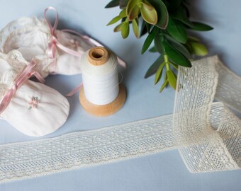 French Valenciennes Lace (LFV112EDG433) - 1 1/2 Edging