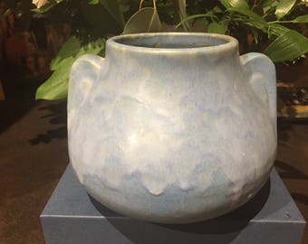 Brush McCoy Fawn Vase Shape 716, Blue Art Vellum Glaze, Prairie Mission Arts and Crafts Era, Vintage Art Pottery, FREE SHIPPING