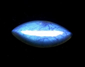 Blue Labradorite Cabochon Marquise Shape Gemstone 46x22x6 mm