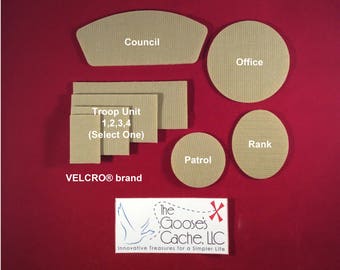 Tan Sew-on VELCRO® brand Set for Attaching Patches to Boy Scout Shirts