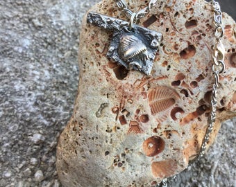 Fine Silver Oklahoma Fossil Pendant with Trilobite Fossil on Hypoallergenic Chain