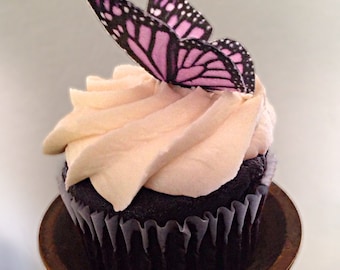 Double-Sided Edible 3D Wafer Paper Medium Monarch Butterflies for Cakes, Cupcakes or Cookies