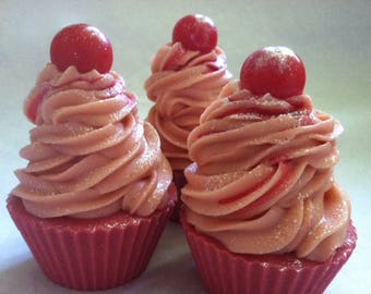 Cherry Cabana Coconut Milk Cupcake Soap