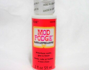New Factory Sealed Bottle Plaid MOD PODGE CS15138 Gloss Lustre Water base sealer sealant glue / finish For Decoupage Crafts. 2 fl oz / 59 ml