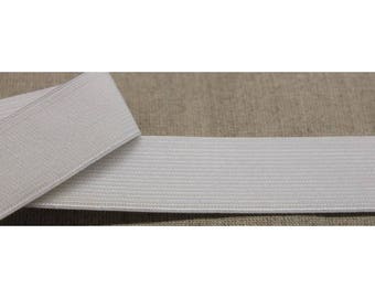 elastic Ribbon closed - 2, 5 cm - white