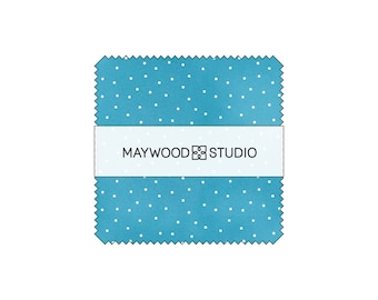 Charm Pack - Scatter Dots by Maywood Studio (MAS8119) Precut Squares Cotton Fabric