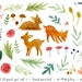 Forest clipart set vol. 1 , roe deer, fern, wild berries,