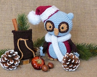 PDF: Emerson, the Christmas Owl - Amigurumi Crochet Pattern