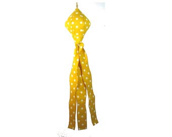 Outdoor Garden or Porch Ornament Citrus Yellow Dot