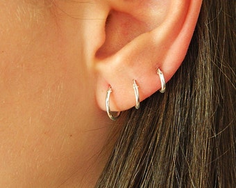 Sterling Silver Hoop Earrings - Silver Hoop Earrings - Tiny Hoop Earrings - Hoop Earrings - Small Hoop Earring - Silver Hoop Tiny,002H