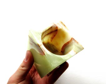 Vintage Marble Candle Tealight Holder
