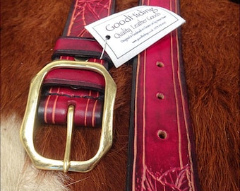 handmade leather belt