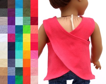 Fits like American Girl Doll Clothes - Cross Back Athletic Tank Top, You Choose Color | 18 Inch Doll Clothes
