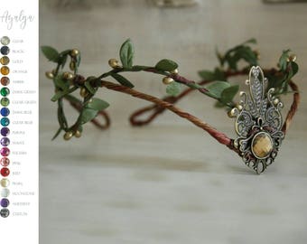 Woodland elf tiara - elven headpiece - fairy crown- statement jewelry