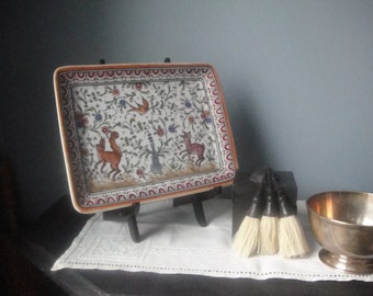 Vintage hand painted tray from Portugal