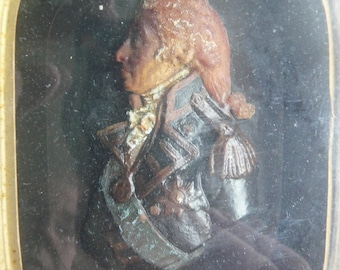 scarce large antique early 19th century wax portrait vice admiral horatio nelson