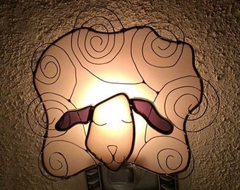 Stained Glass Nightlight - Lamb/Sheep